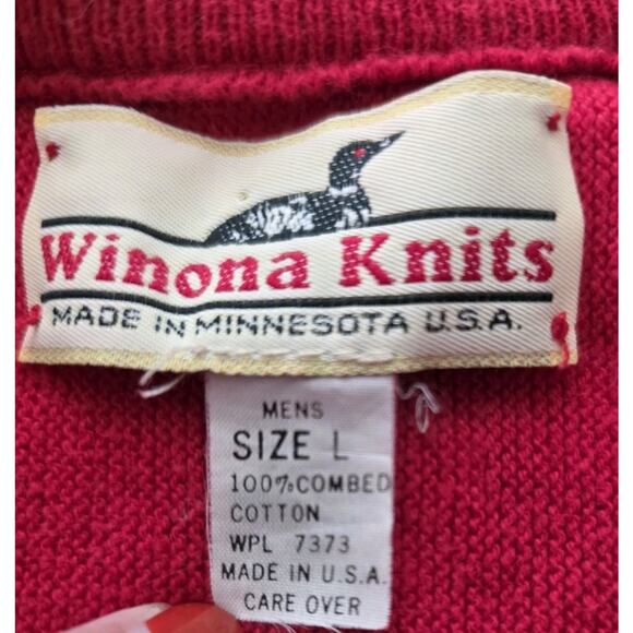 Vtg Winona Knits Wool Pullover Cozy Sweater Vest Size Large Loon Duck USA - Picture 10 of 12